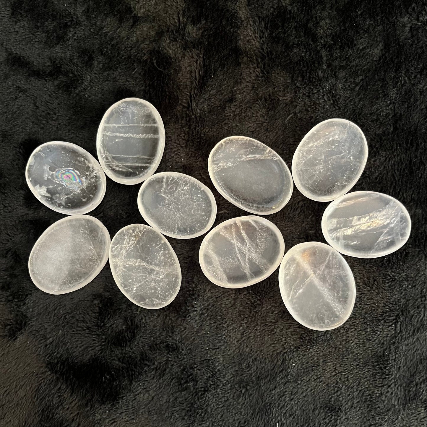 Quartz Worry Stone, Small, Handmade 1411