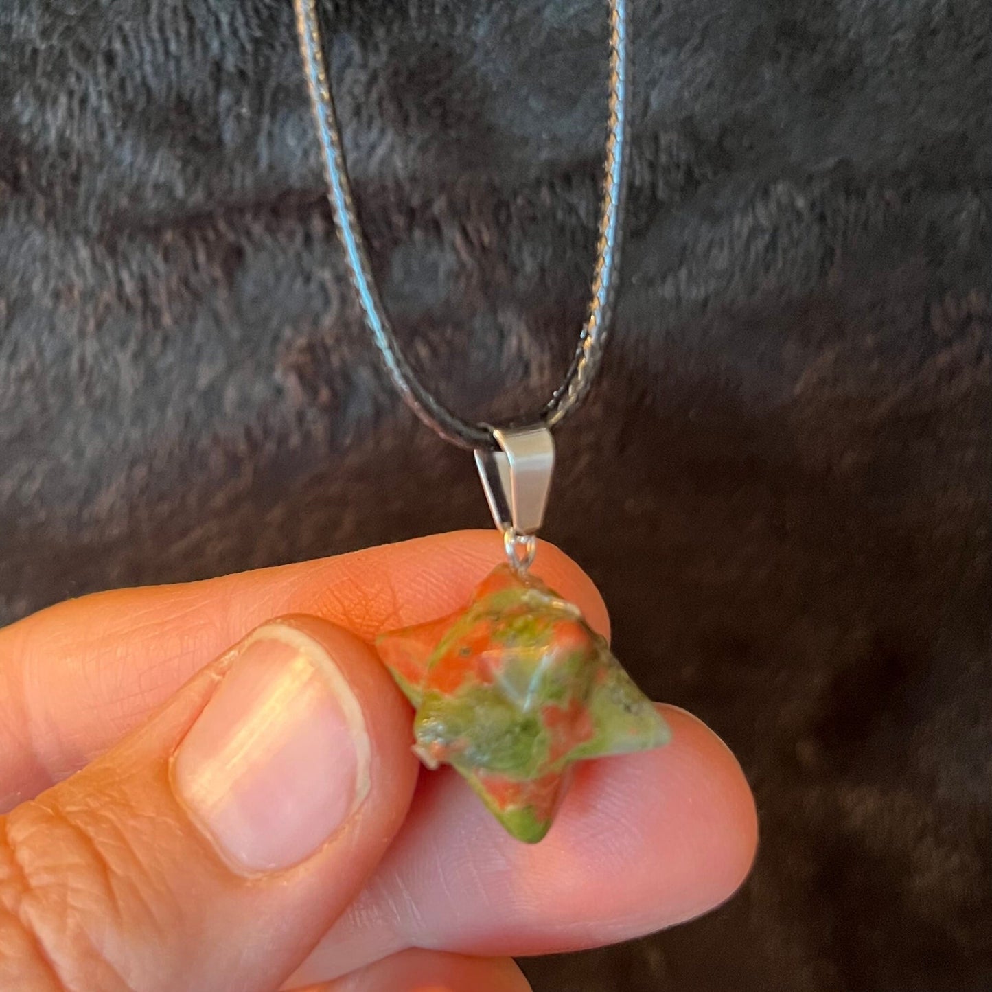 Unakite Jasper Merkaba Necklace NCK-2751