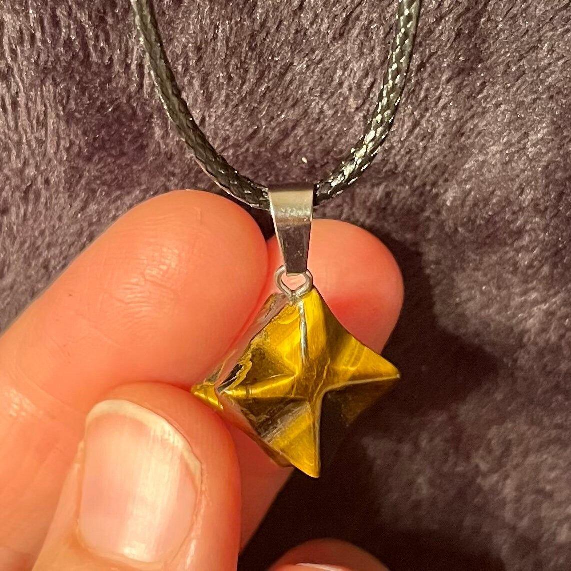 Tiger Eye Merkaba Necklace NCK-2760