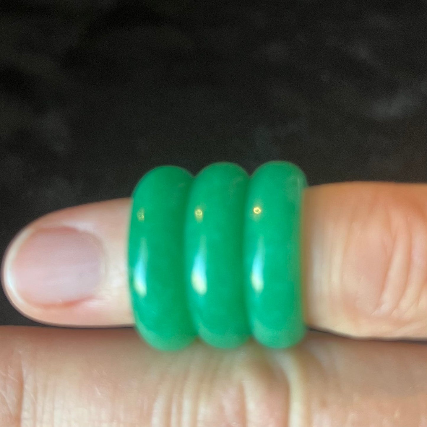 Green Agate Ring Size 3 RNG-0097