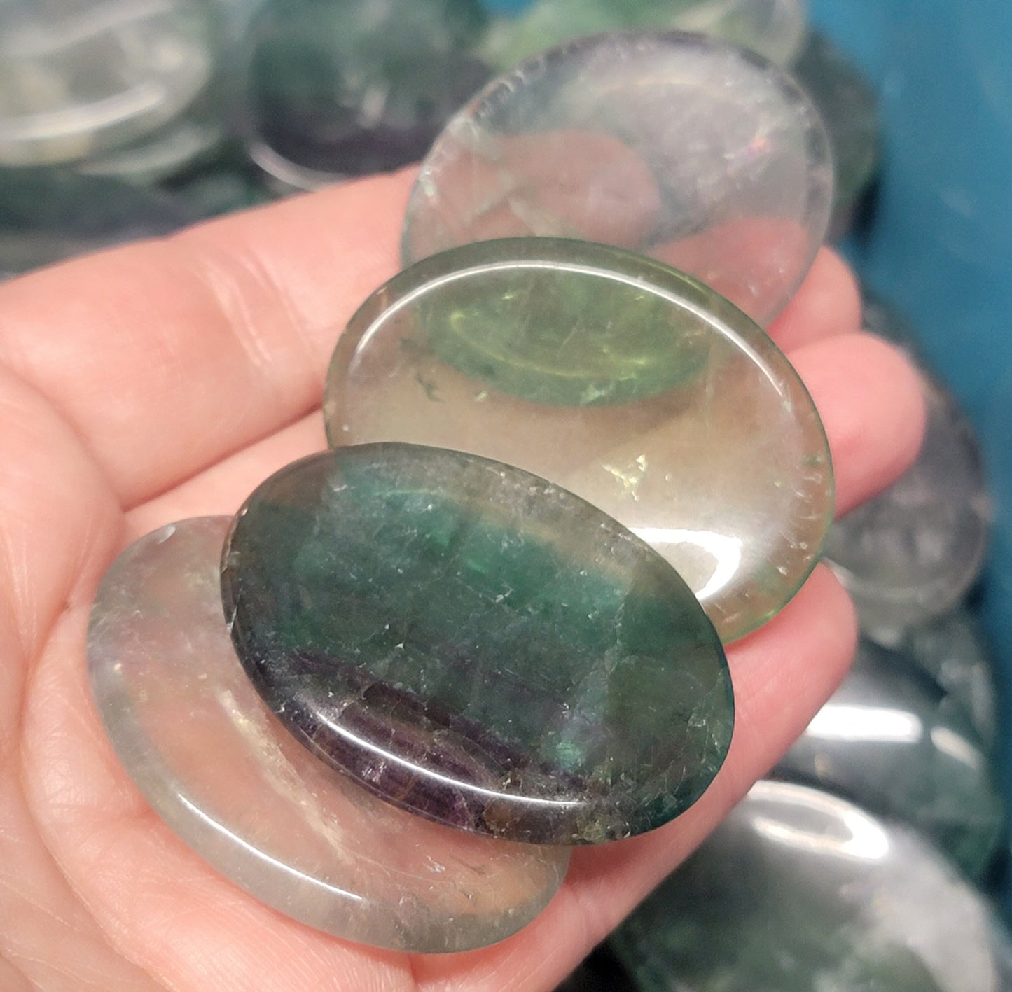 Fluorite Worry Stone (Approx. 1 3/4" x 1 3/8") 1418