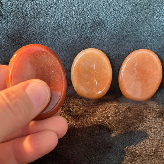 Red Aventurine Worry Stone (Approx. 1 3/4” X 1 3/8”) 1379