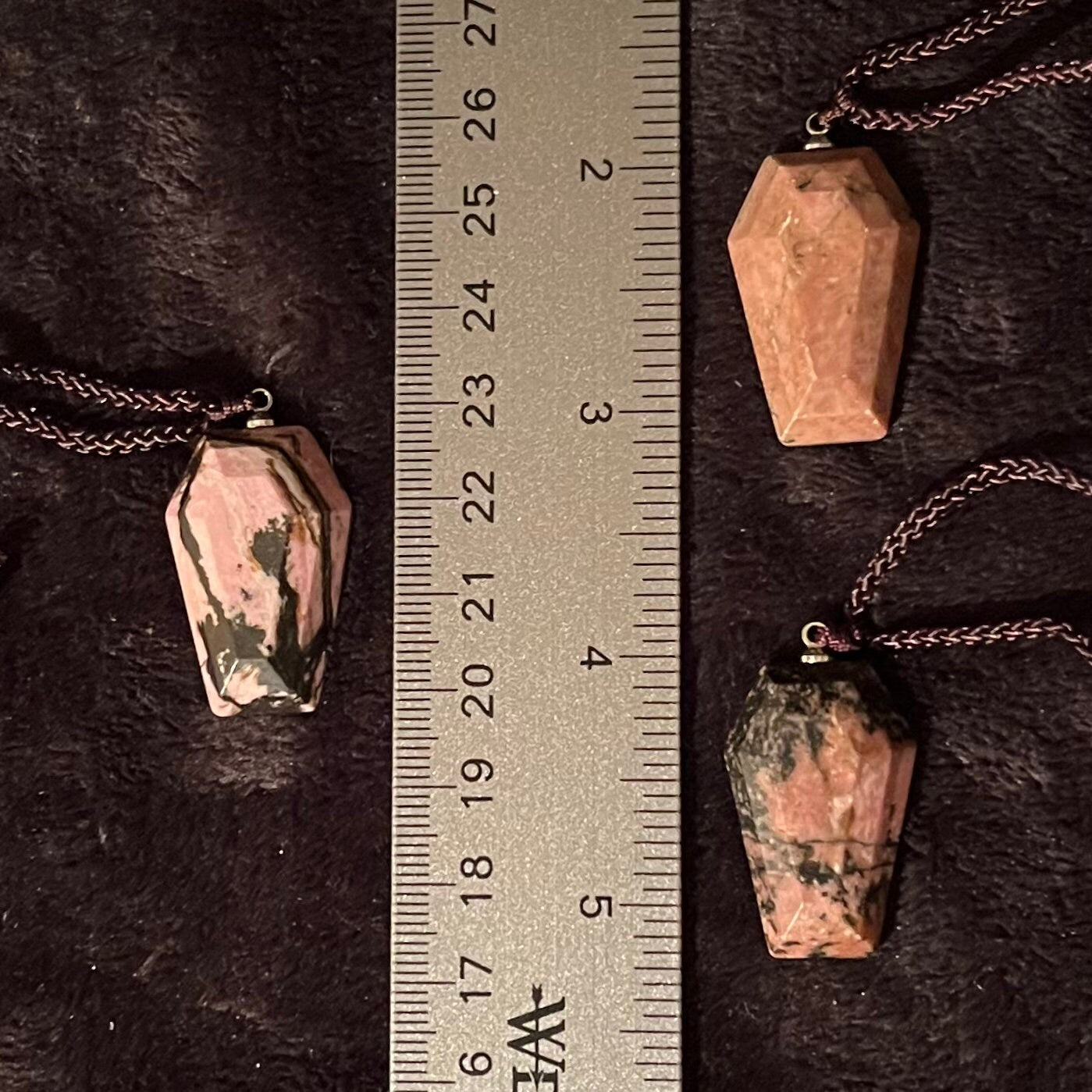Rhodonite Coffin Necklace NCK-2784
