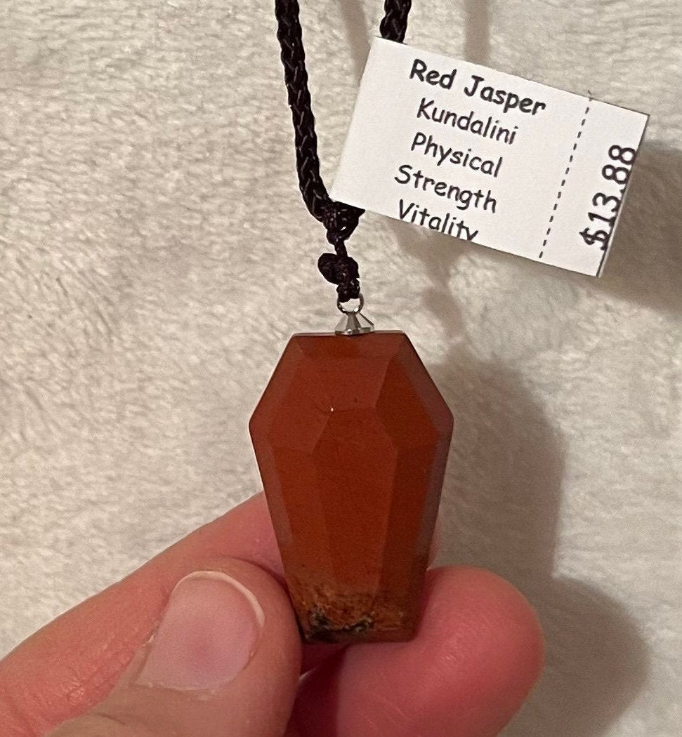 Red Jasper Coffin Necklace NCK-2781