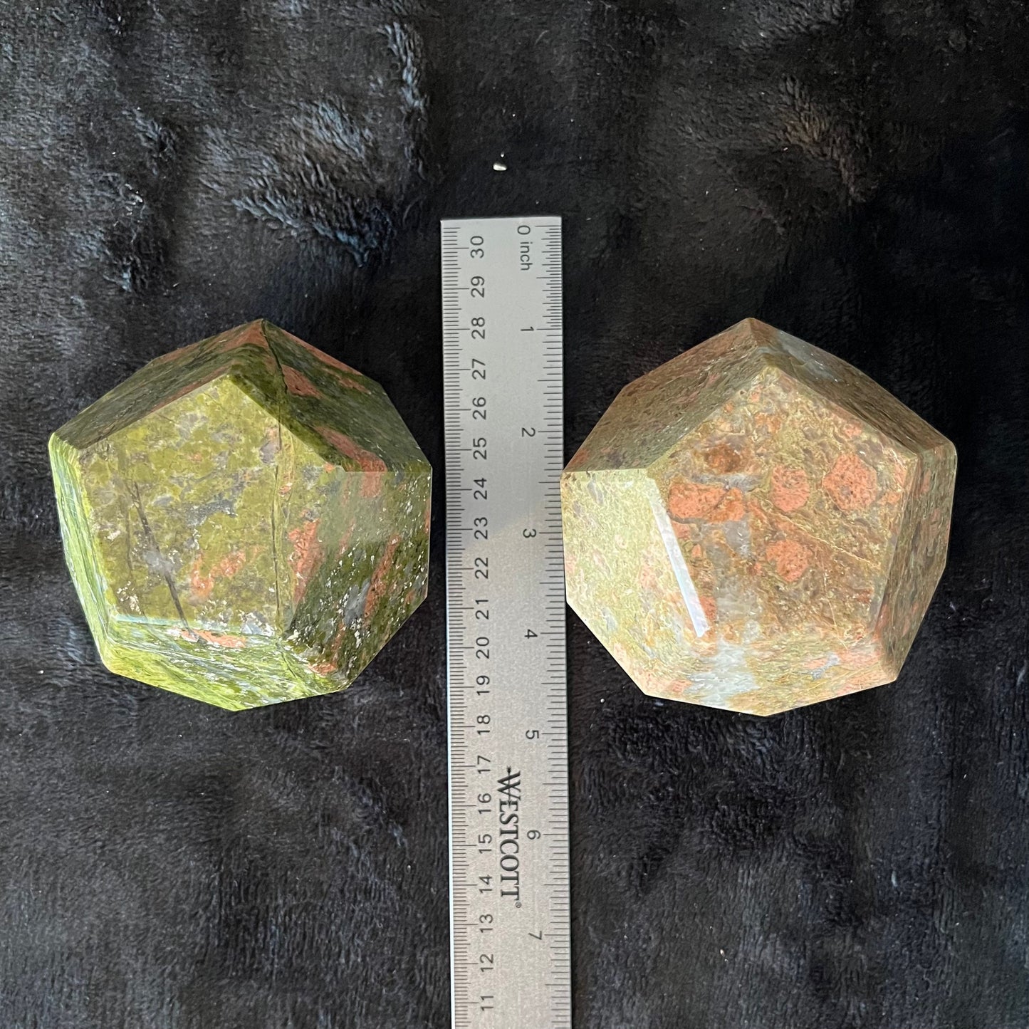 Unakite Jasper Dodecahedron, Very Large (Approx. 85mm) F-0085