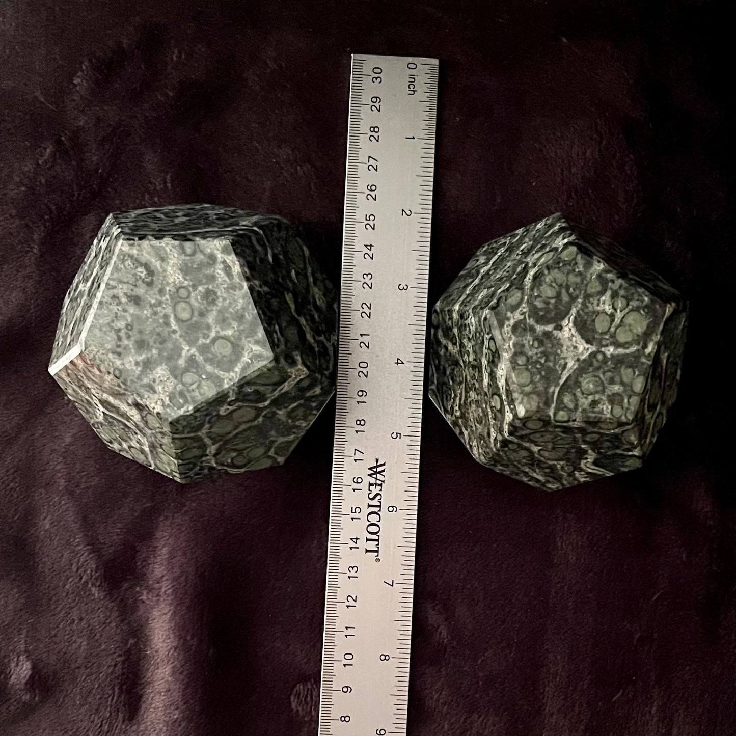 Kambaba Jasper Dodecahedron (Approx. 85mm) F0086