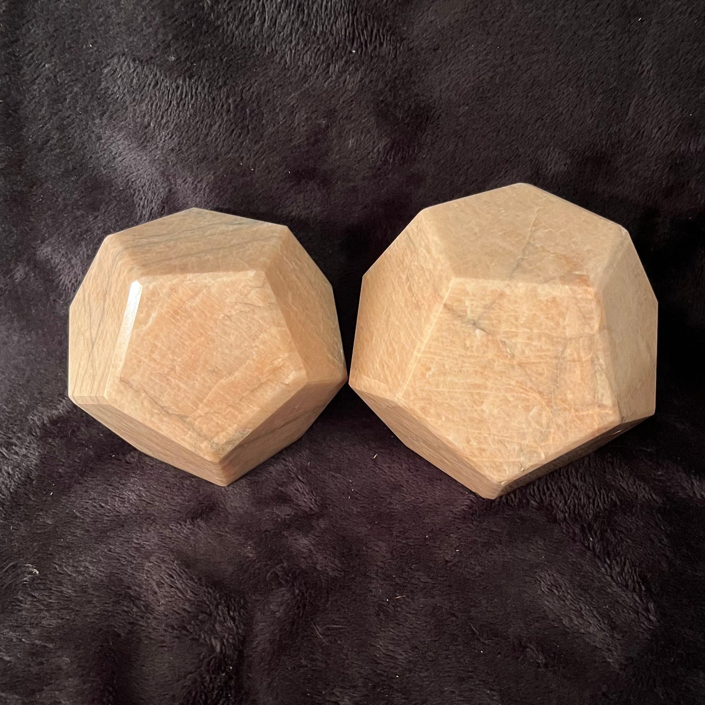 Cream Moonstone Dodecahedron, Very Large (Approx. 85mm) F0066