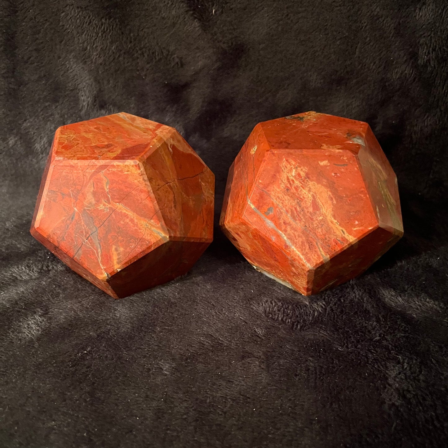 Red Jasper Dodecahedron, Very Large (Approx. 85mm) F-0074