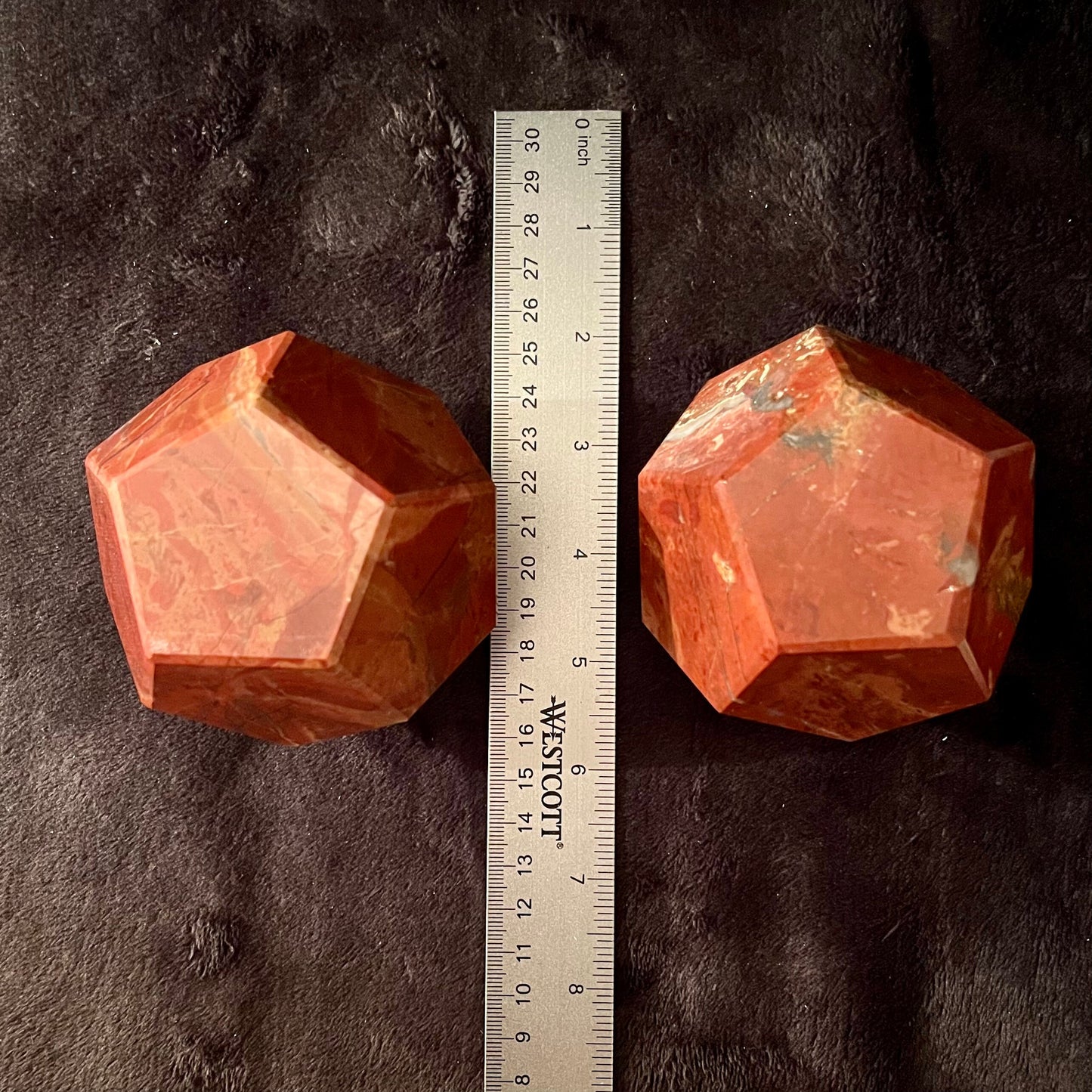 Red Jasper Dodecahedron, Very Large (Approx. 85mm) F-0074