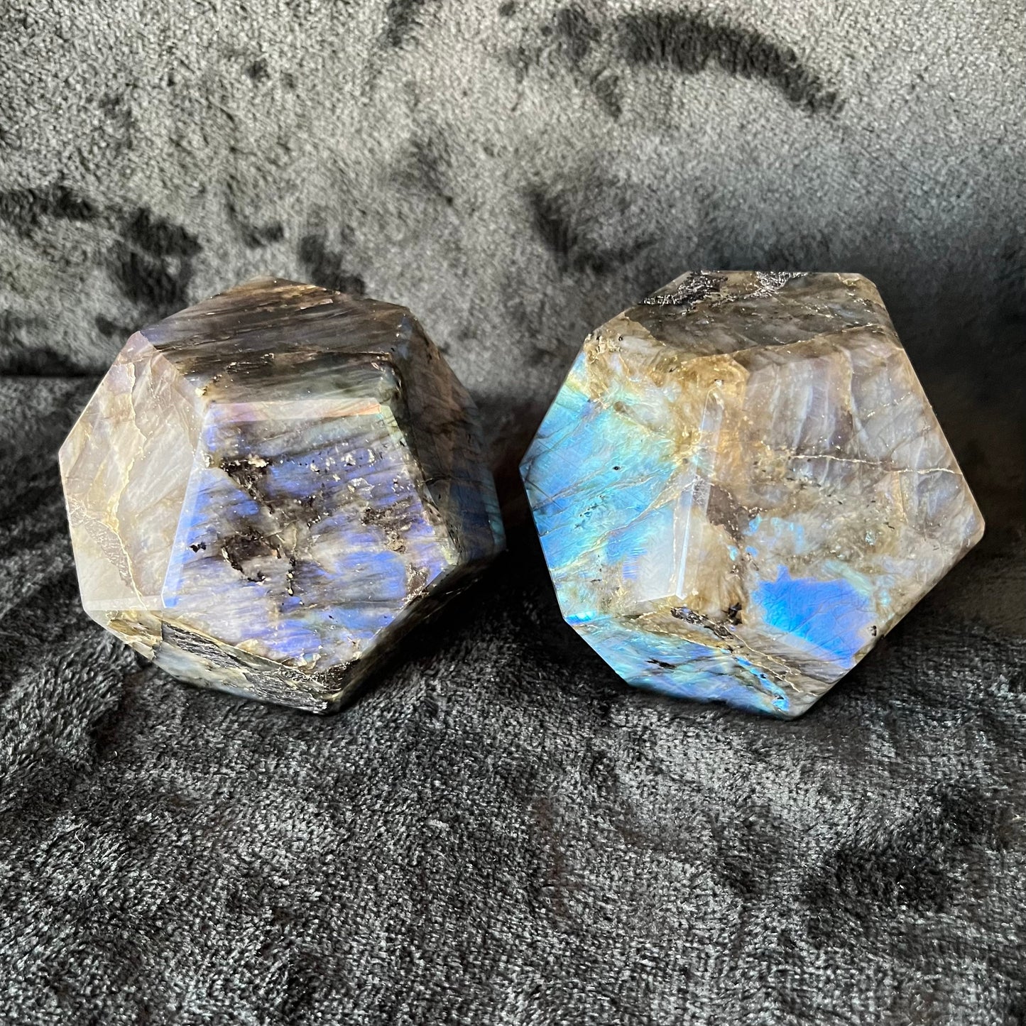 Labradorite Dodecahedron, Very Large (Approx. 85mm) F-0076