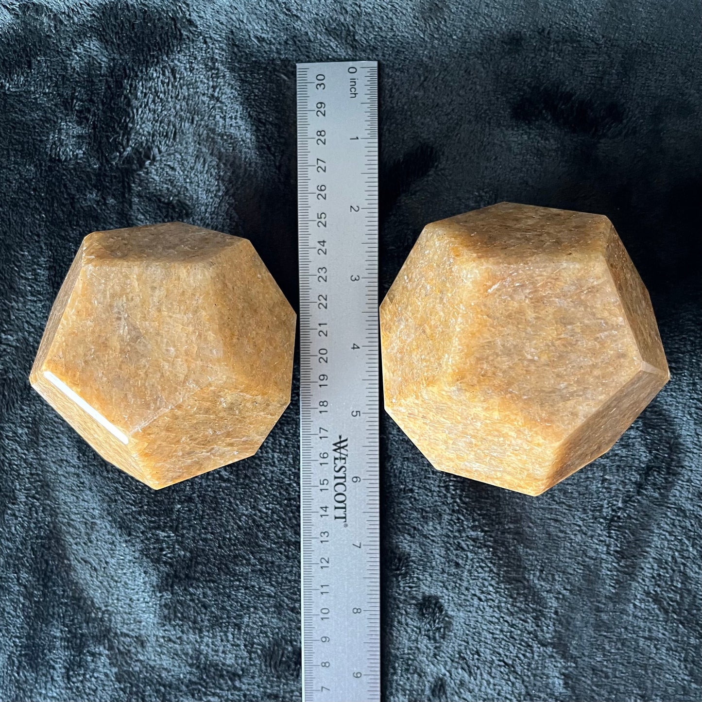 Gold Quartz Dodecahedron, Very Large (Approx. 90mm) F-0068