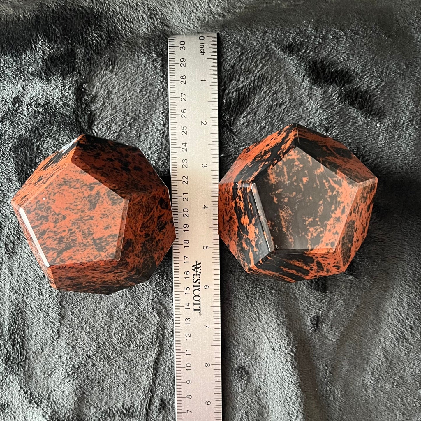 Mahogany Obsidian Dodecahedron, Very Large (Approx. 90mm) F-0069