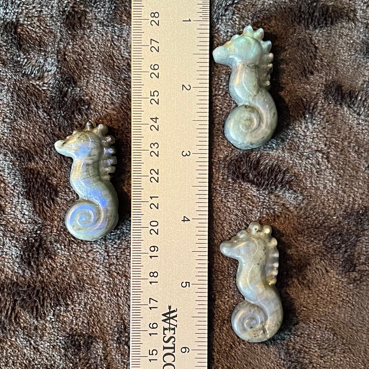 Labradorite Seahorse Figurine (Approx. 1 5/8”) 0988