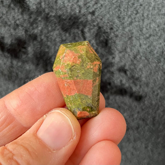 Unakite Jasper Coffin (Approx 1/3/8") 0202