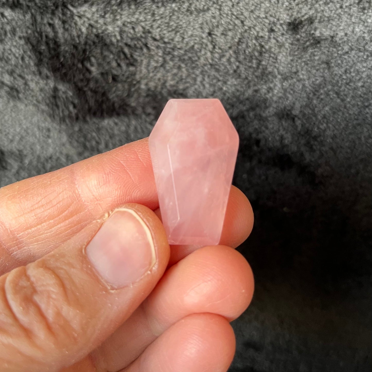 Rose Quartz Coffin (Approx 1 3/8”) 0204