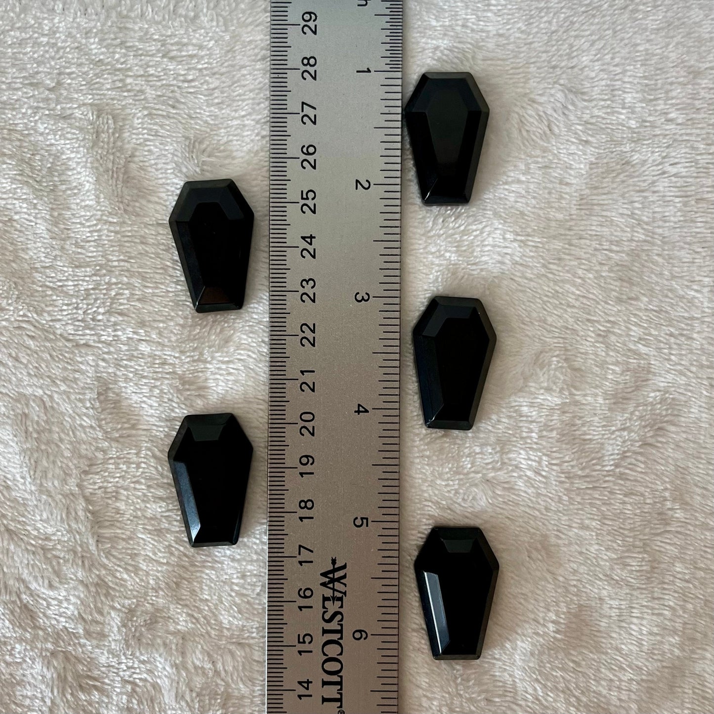 Black Obsidian Coffin (Approx 1 3/8”) 0993