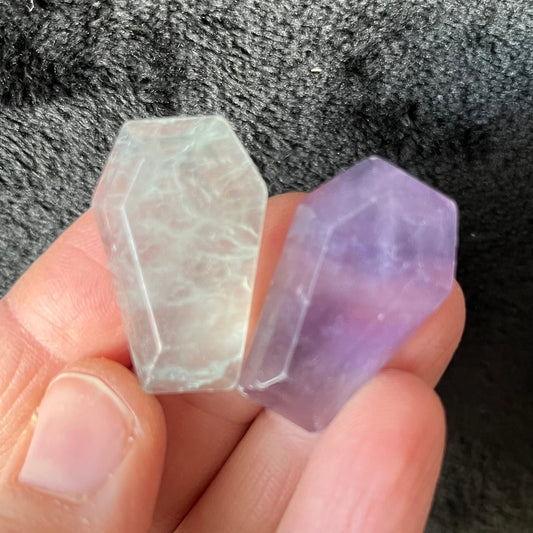 Fluorite Coffin (Approx. 1 3/8”) 0172