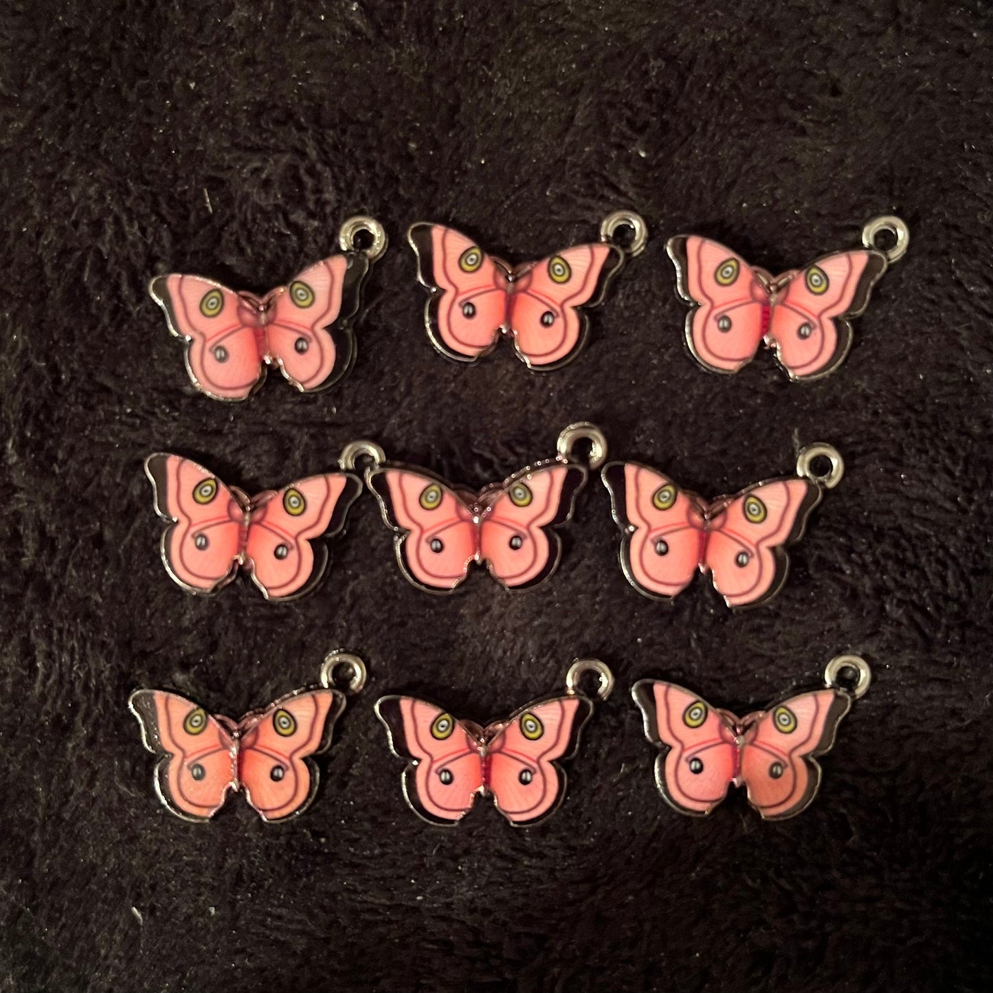 Pink Butterfly Charm (Approx. 3/4”) 0330