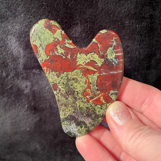 Dragon Blood Jasper Self Care Gua Sha Stone 1018