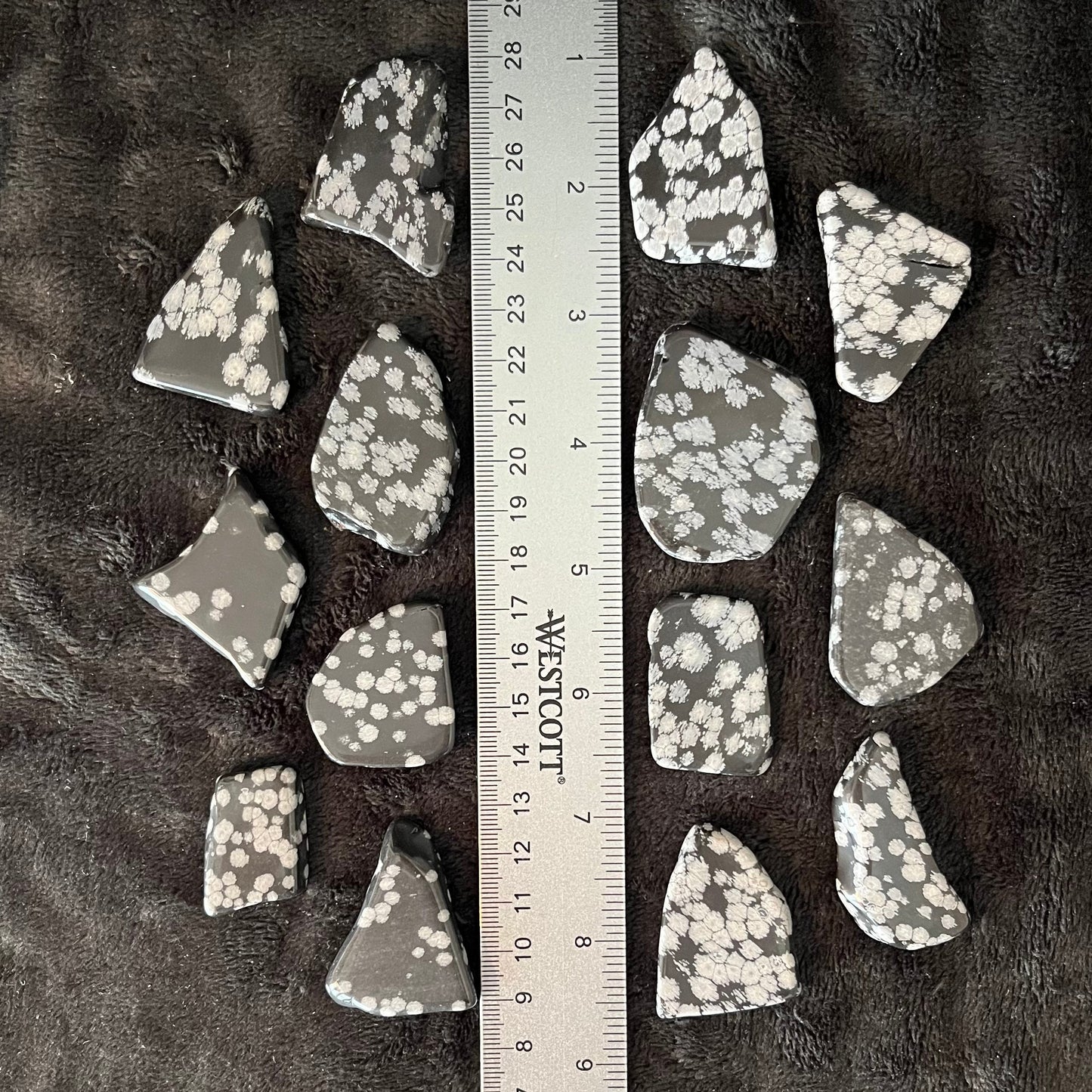 Snowflake Obsidian Tumbled Slice (Utah) (Approx. 1 1/2” - 1 3/4”) BIN-0