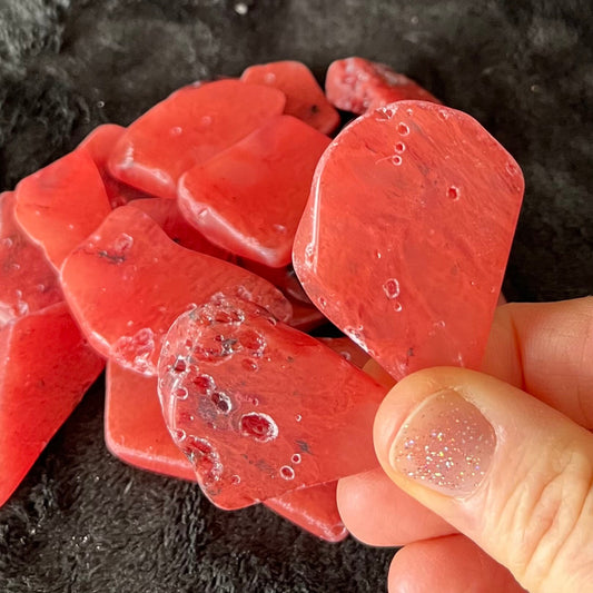 Cherry Quartz Tumbled Slab (Approx. 1 1/2” - 1 3/4”)) BIN-1487