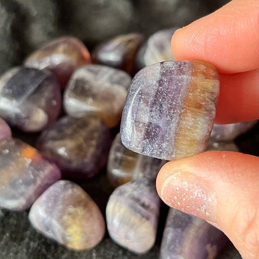 Rainbow Fluorite Tumbled Stone (Approx. 3/4” - 1”) 0681