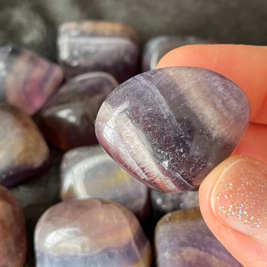 Rainbow Fluorite Tumbled Stone (Approx. 1 1/4” - 1 5/8”) BIN-1479