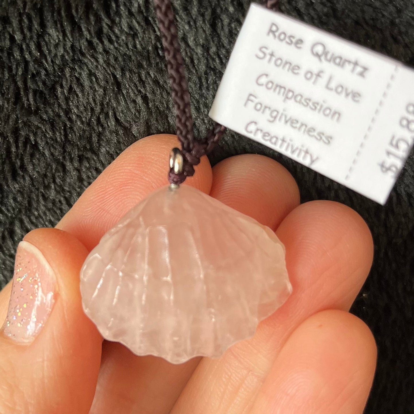 Rose Quartz  Seashell Necklace NCK-2840