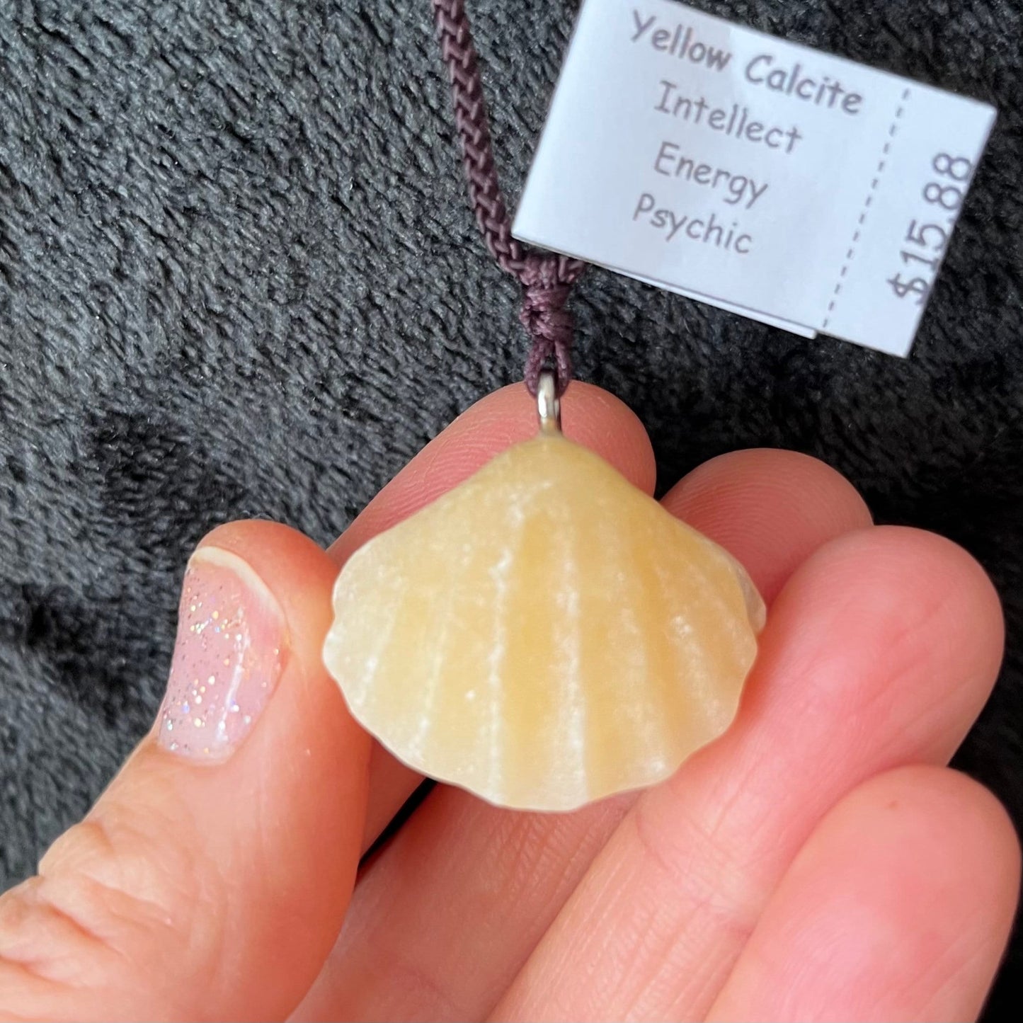 Yellow Calcite Seashell Necklace NCK-2827