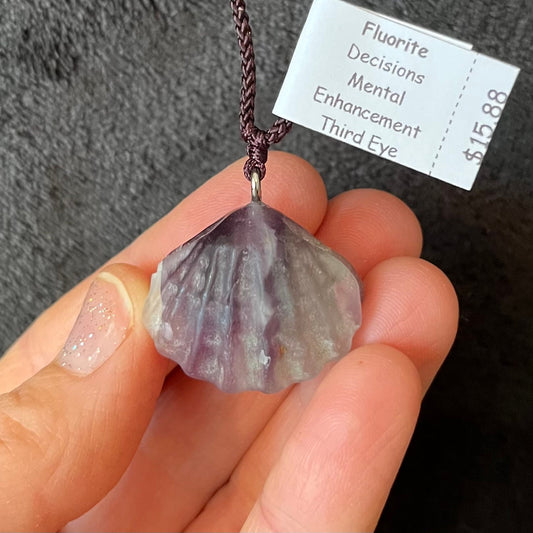 Fluorite  Seashell Necklace NCK-2828