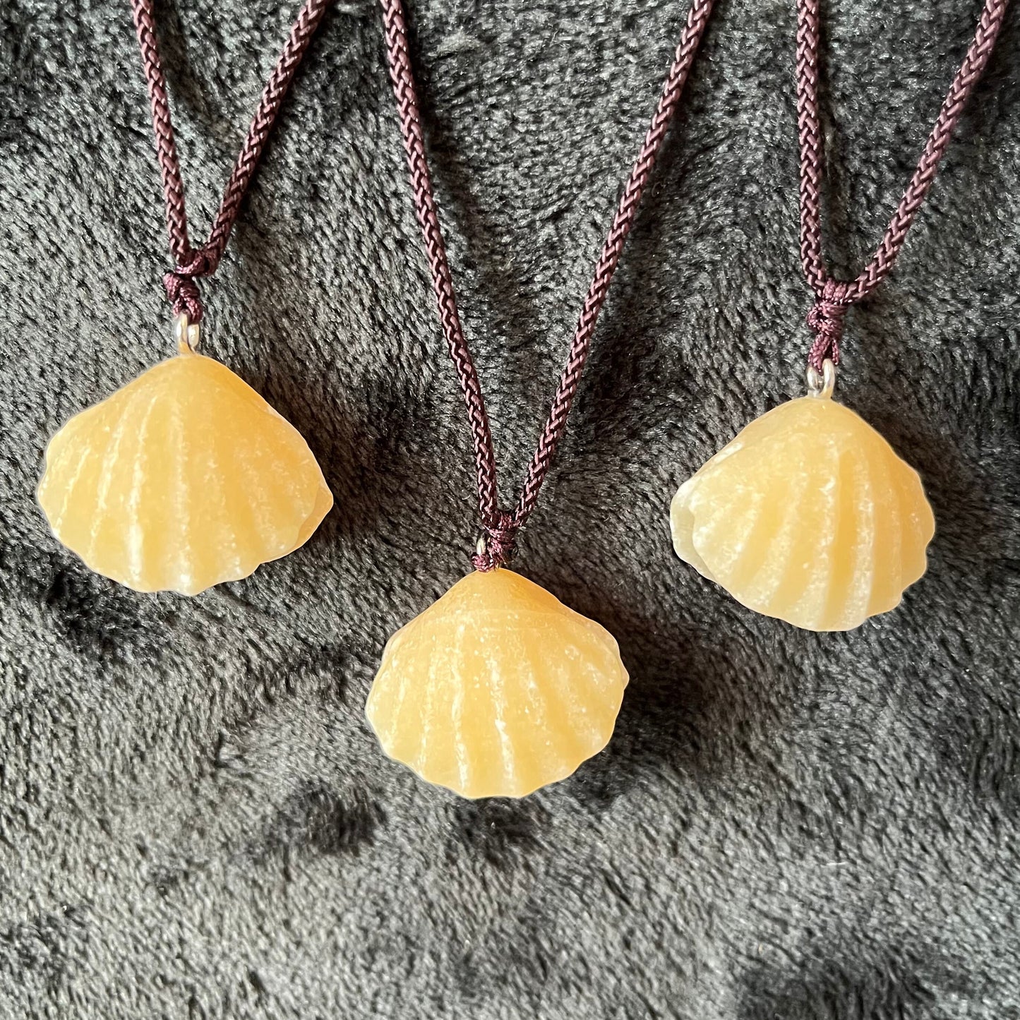 Yellow Calcite Seashell Necklace NCK-2827