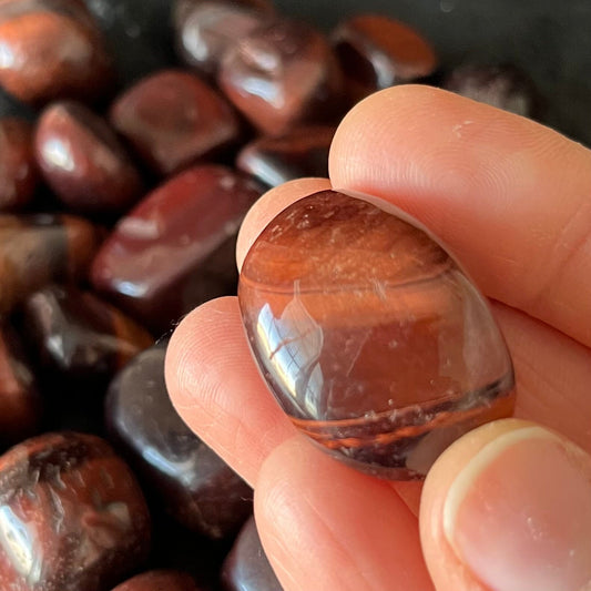 Red Tiger Eye Tumbled Stone (Approx. 3/4” - 1 1/4”) BIN-1505