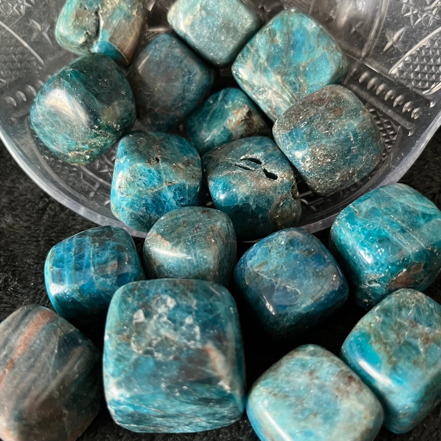 Blue Apatite Tumbled Stone (Approx. 3/4" - 1") BIN-1504