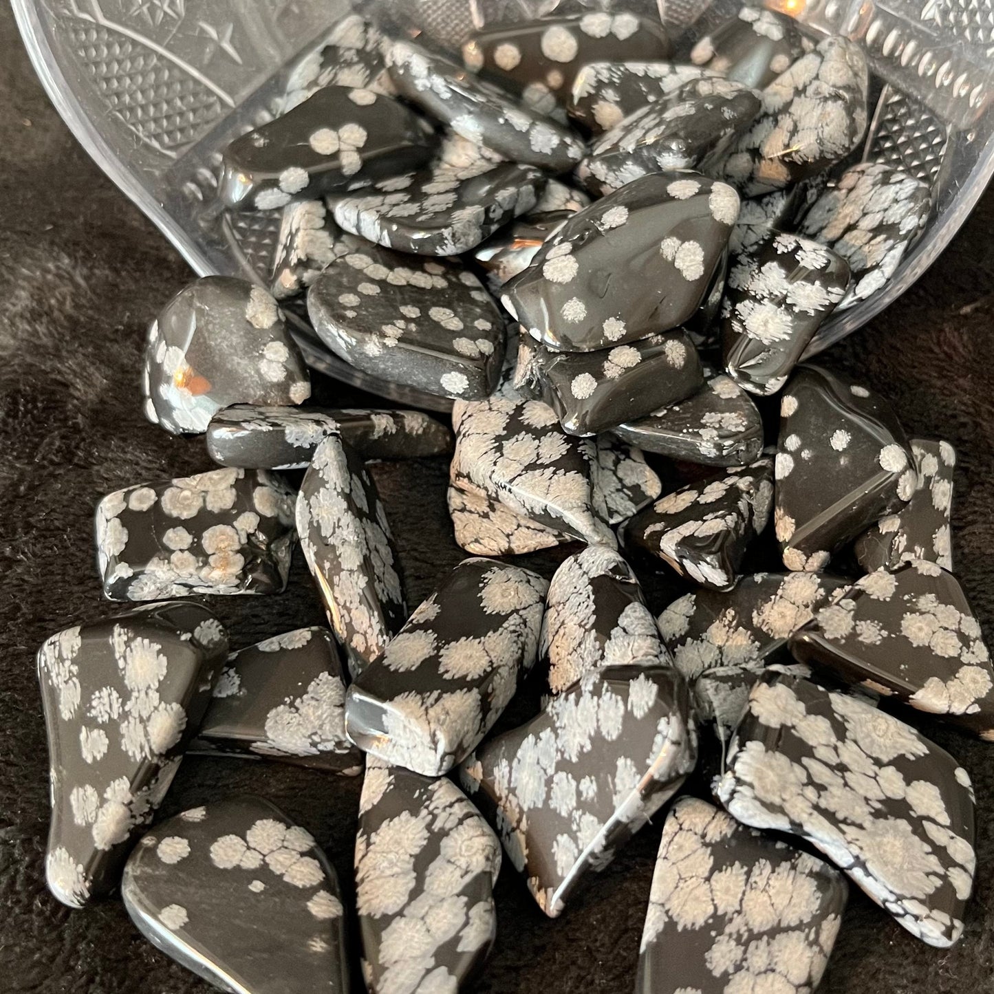 Snowflake Obsidian Tumbled Slice (Utah) (Approx. 3/4” - 1 1/4”) 0712