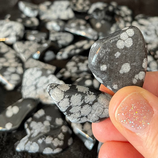 Snowflake Obsidian Tumbled Slice (Utah) (Approx. 3/4” - 1 1/4”) 0712