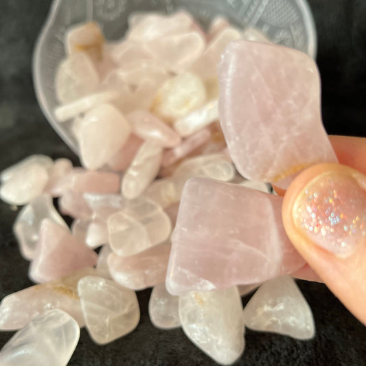 Rose Quartz Tumbled Slice (Approx. 3/4” - 1 1/4”) 0743