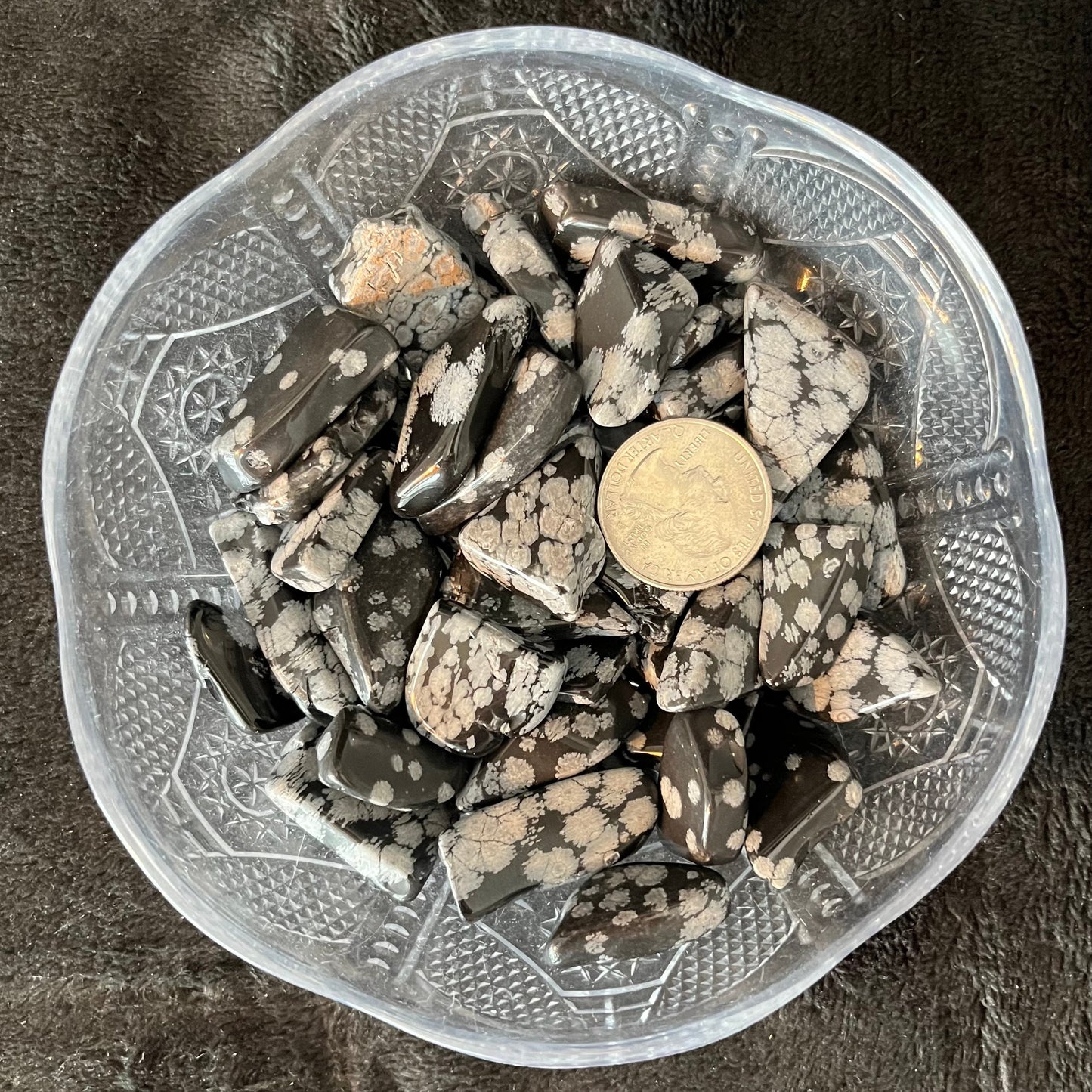 Snowflake Obsidian Tumbled Slice (Utah) (Approx. 3/4” - 1 1/4”) 0712