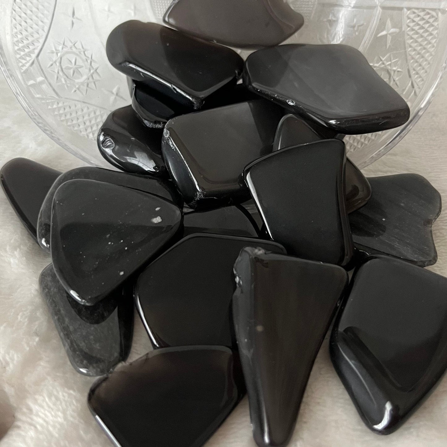Silver Sheen Obsidian Tumbled Slice (Utah) (Approx. 11/2” - 1 3/4”) 0648