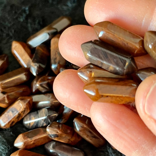 Mahogany Obsidian  Double Terminated Crystal Point (Approx. 3/4”) T-0082