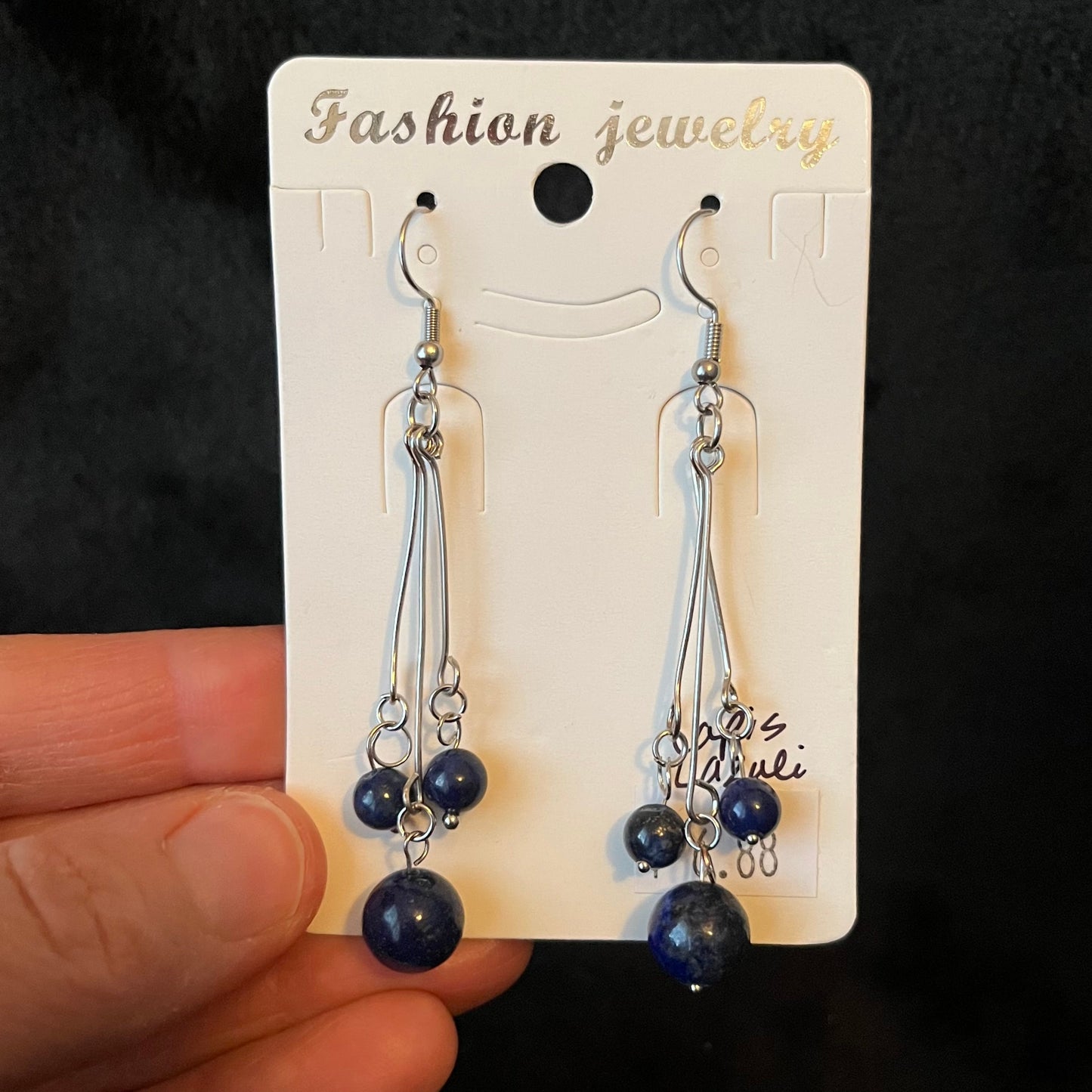 Lapis Lazuli Dangle Earrings EAR-0015