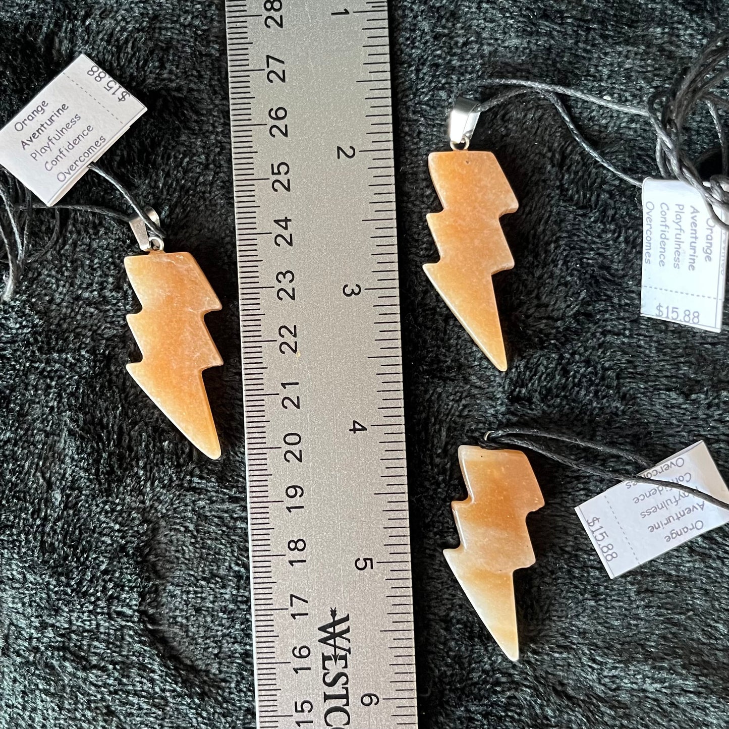 Orange Aventurine Lightning Bolt NCK-2895