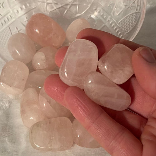 Rose Quartz Tumbled Stone (Approx. 1” - 1 1/4”) BIN-1519