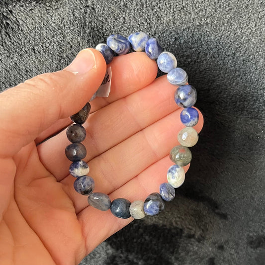 Sodalite Chunky Pebble Bracelet BRC-0002