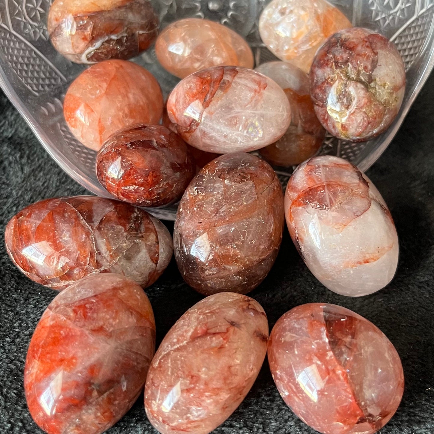 Fire Quartz Tumbled Stone (Approx. 1 1/4” - 1 1/2”) 1525