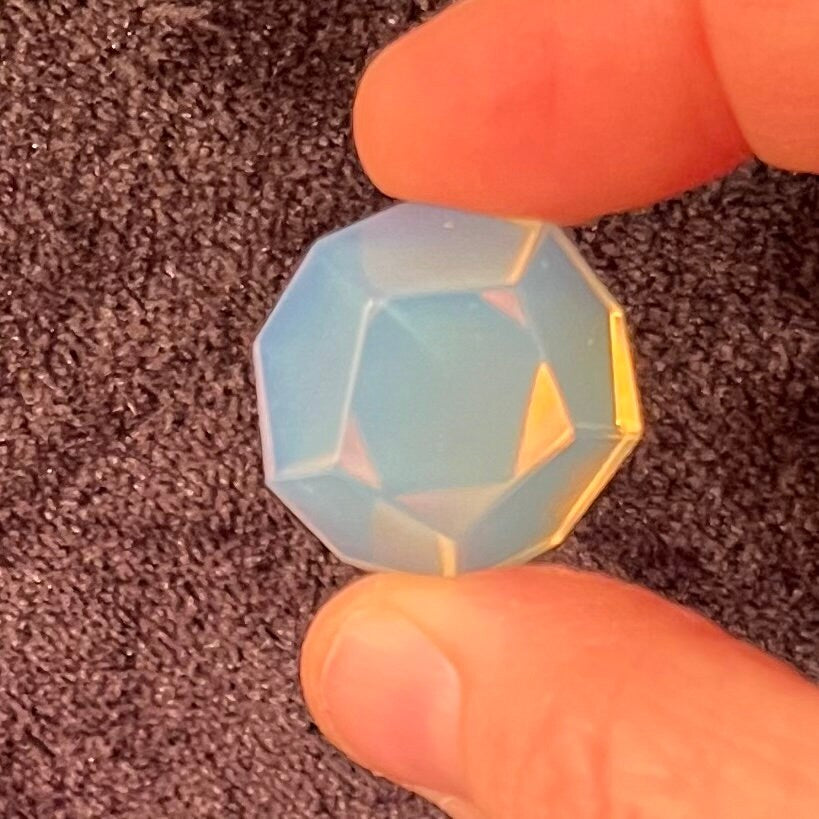 Opalite Dodecahedron, Sacred Geometry (Approx. 23mm-25mm) 1666