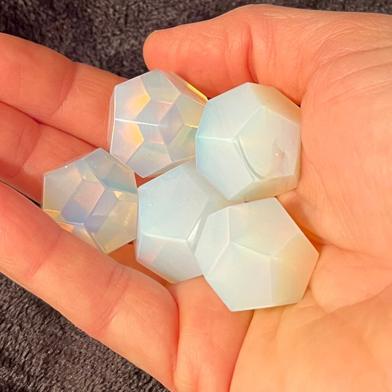 Opalite Dodecahedron, Sacred Geometry (Approx. 23mm-25mm) 1666