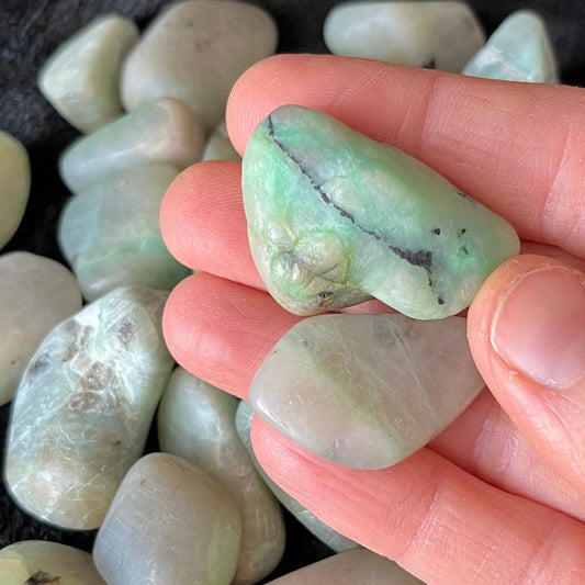 Green Moonstone Tumbled Stone (Approx. 1" - 1 5/8”) 1523