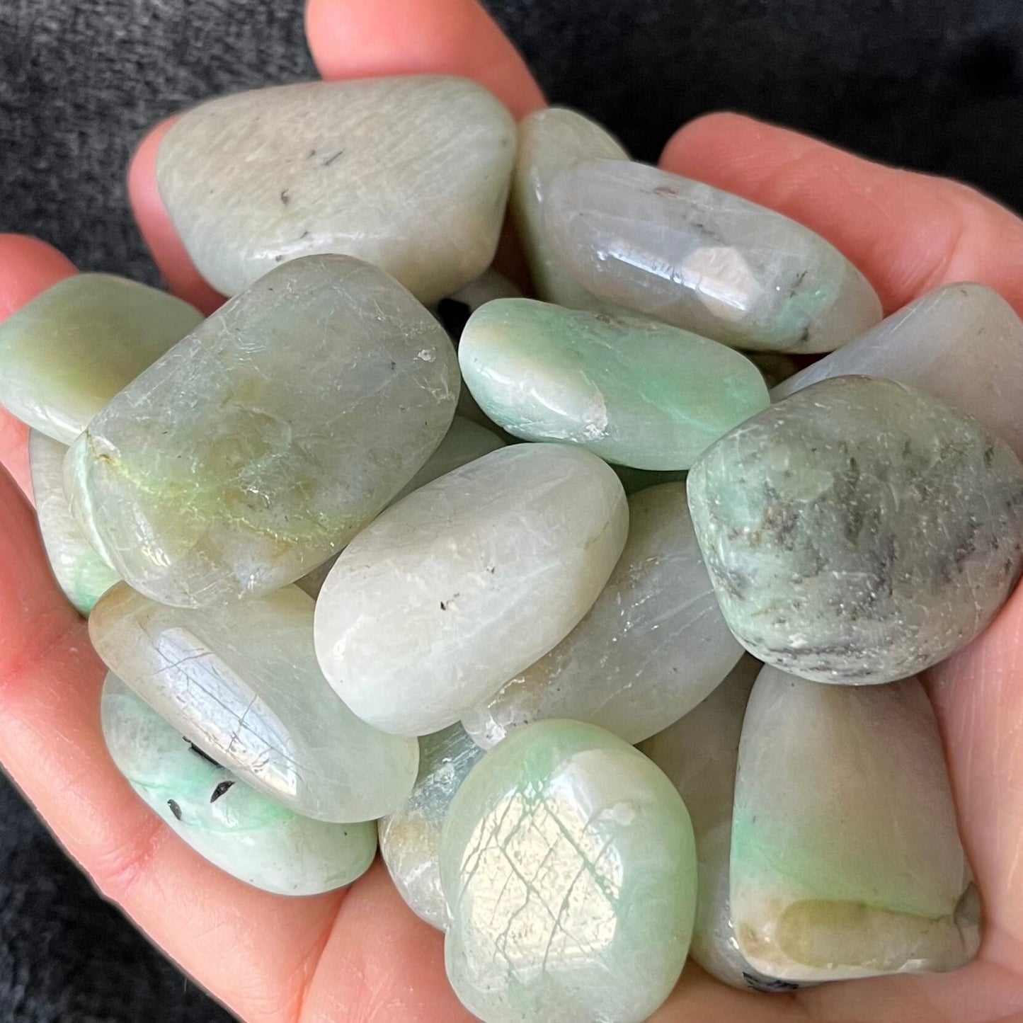 Green Moonstone Tumbled Stone (Approx. 1" - 1 5/8”) 1523