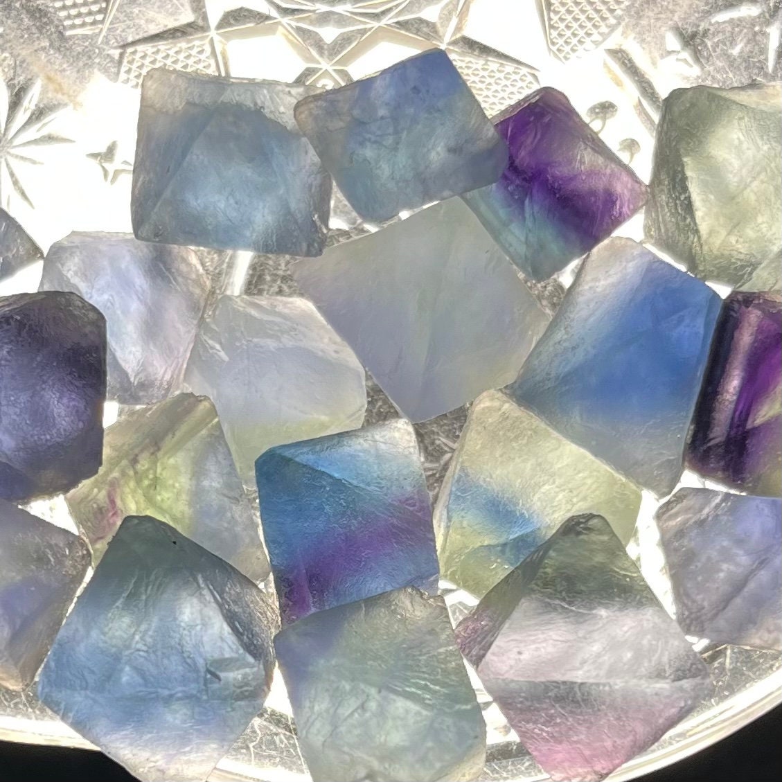 Blue Fluorite Crystal, Octahedron (Approx. 1/2” - 3/4”) 0290