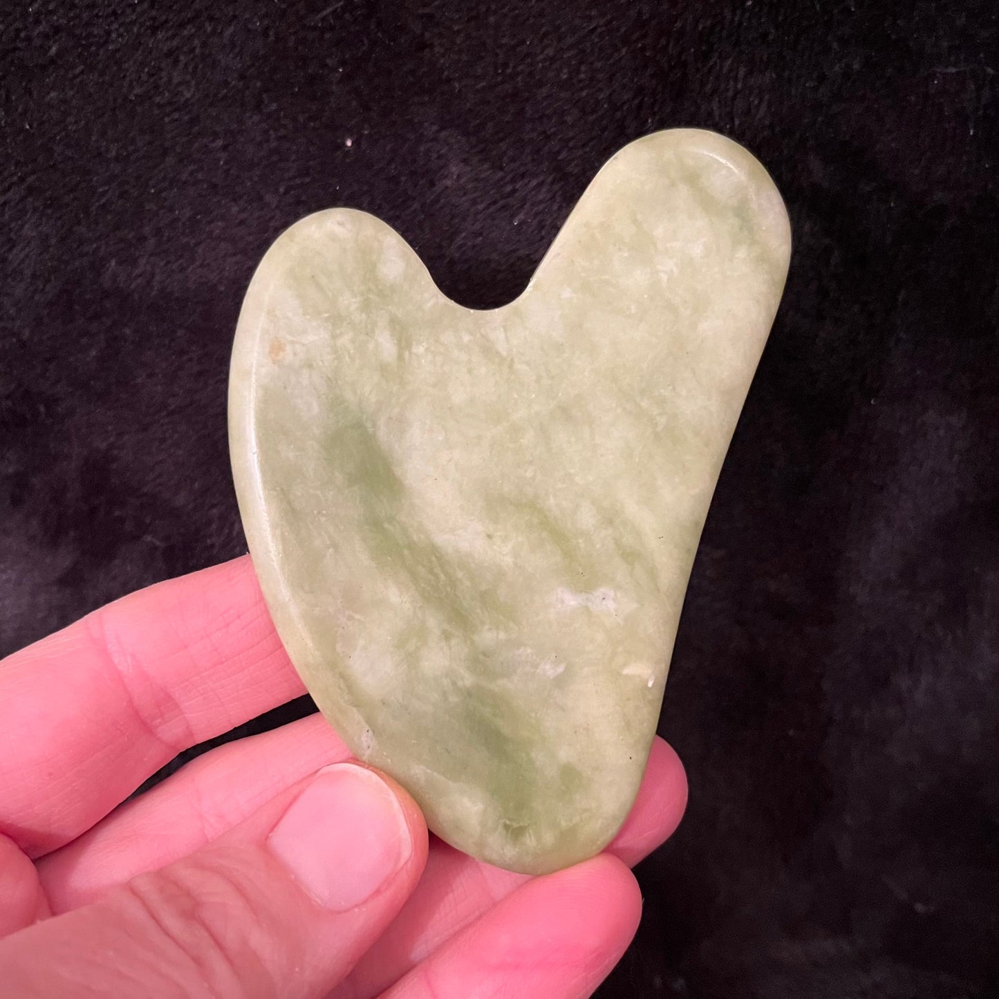 Nephrite Jade Self Care Stone, Gua Sha 1033